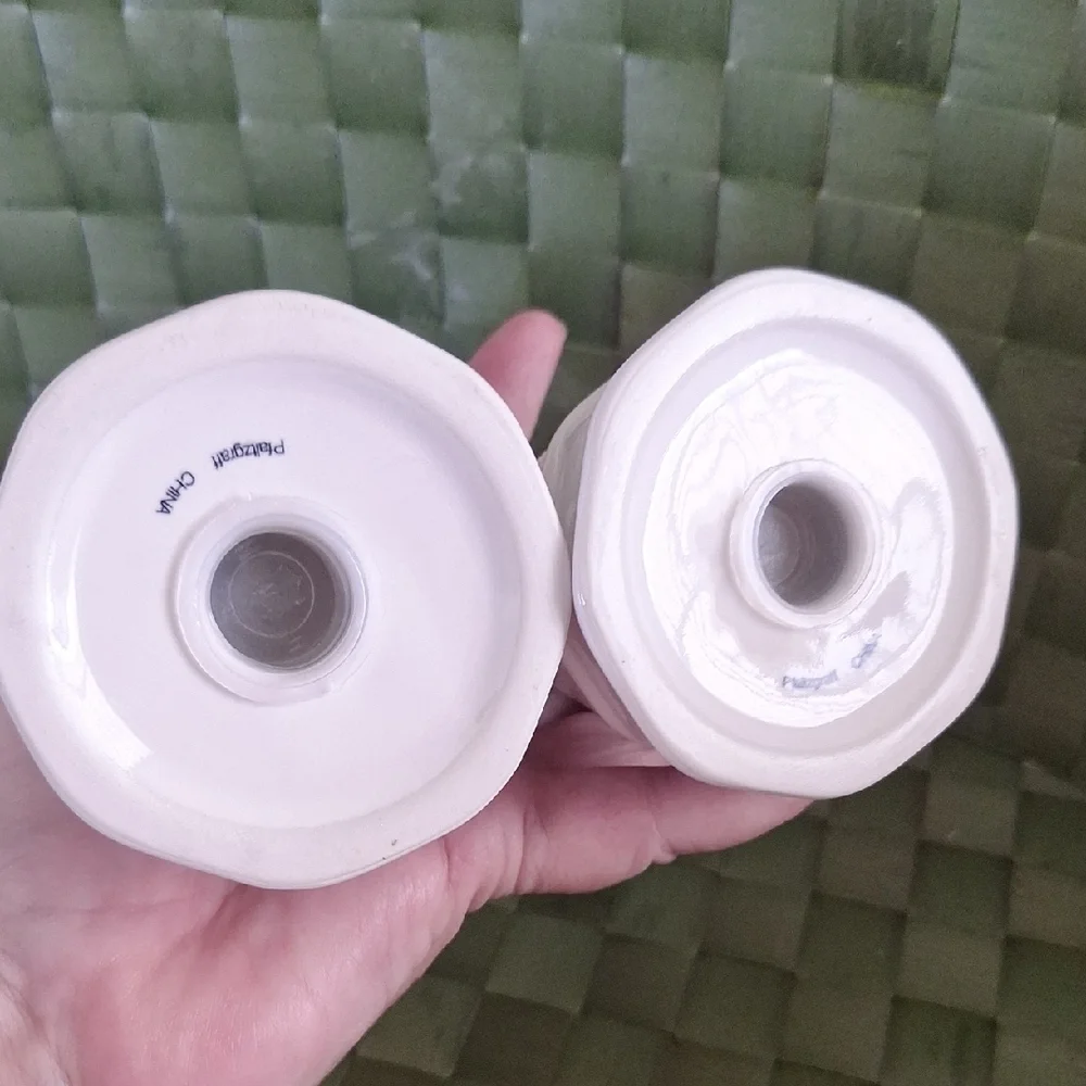 White Ceramic Salt and Pepper Shakers